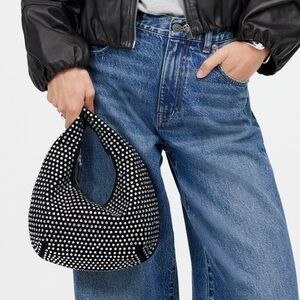 Madewell The Medium Crystal Embellished Oiled Suede Bag